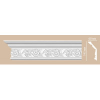 Потолочный плинтус с орнаментом Decomaster DT 303 гибкий (143*60*2400)